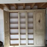 Library in old woodwork worn in off-white