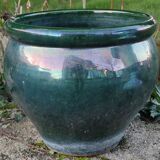 Exterior interior glazed terracotta pot cover