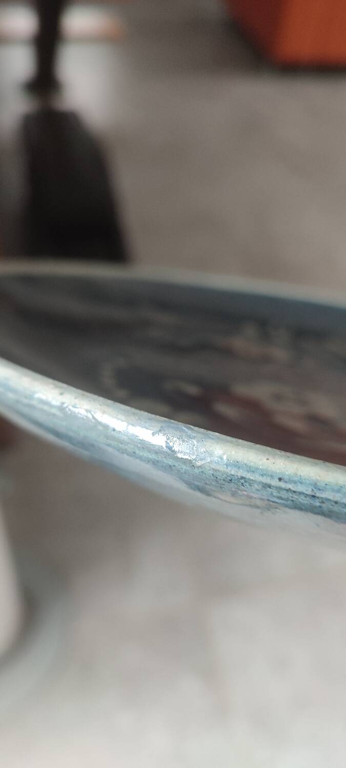 Large stoneware plate from Alsace Vincent Pirard Soufflenheim