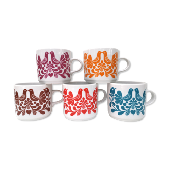 Set of 5 vintage Alfoldi cups