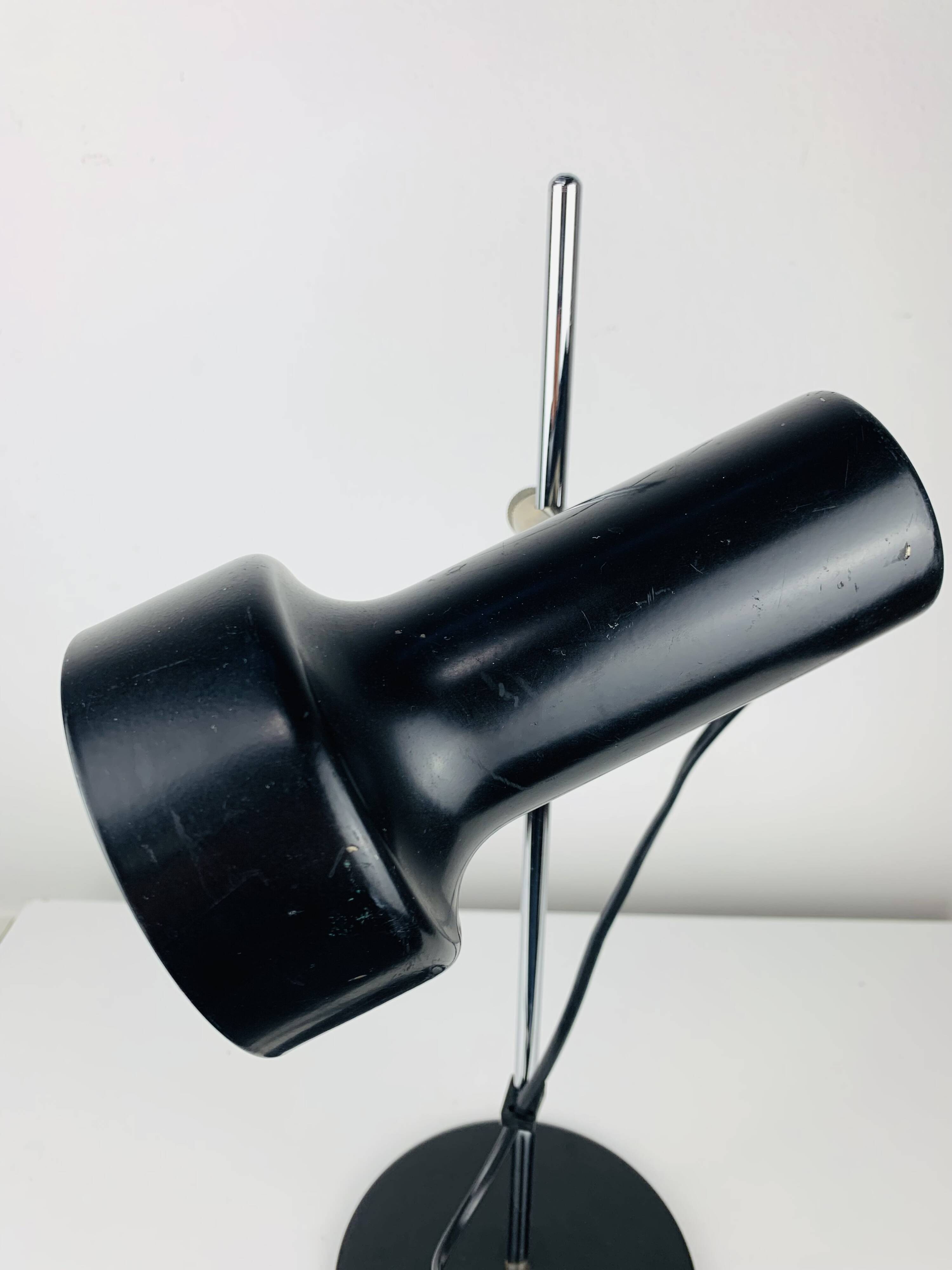 1960s black spot desk lamp, vintage