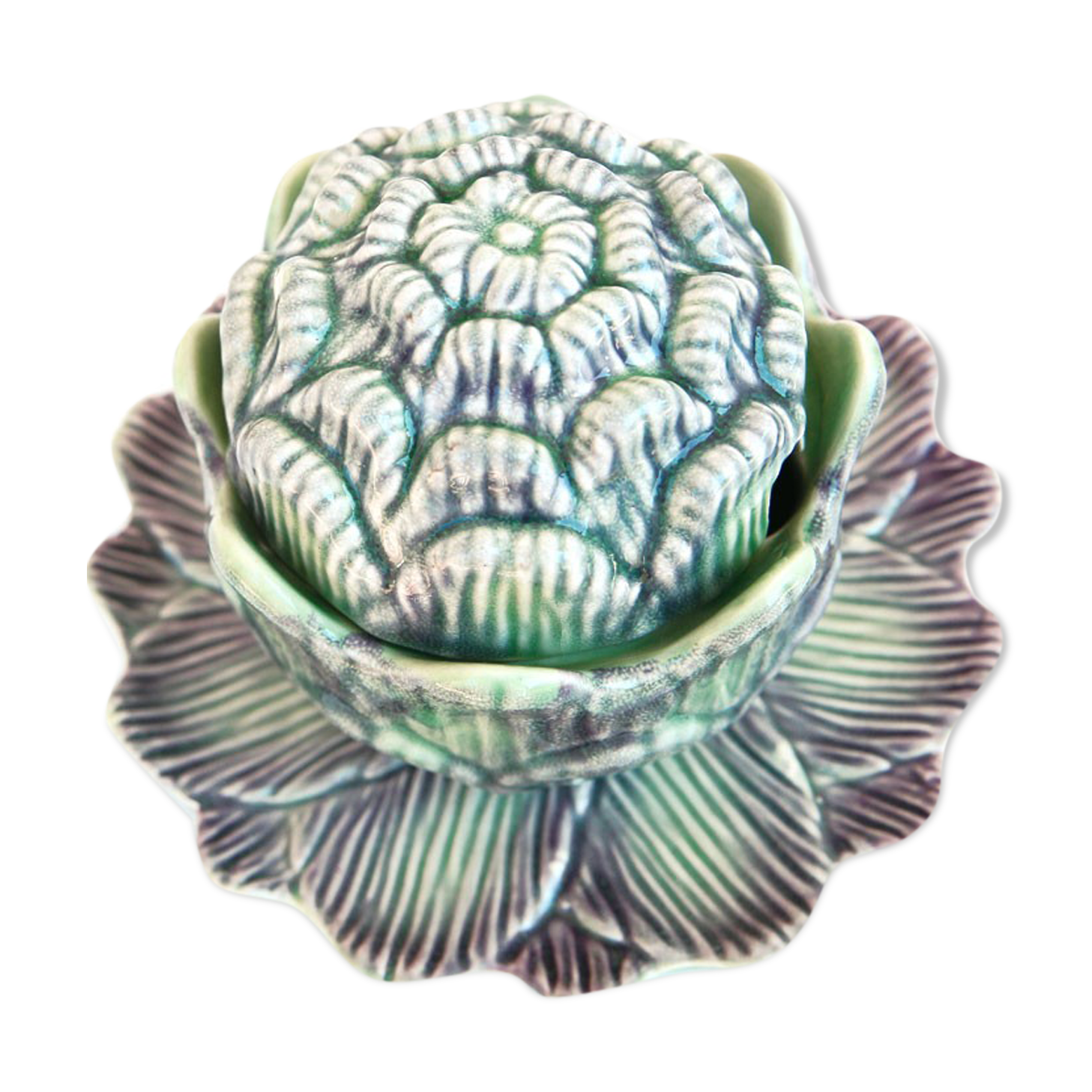 Artichoke mustard in green and purple purple slurry