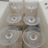 Set of 6 crystal glasses signed with original box