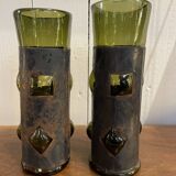 Pair of brutalist vases