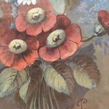 Paire de gouaches Bouquets de fleurs XIXe