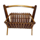 Porte-revue en rotin et bois