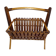 Porte-revue en rotin et bois