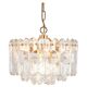 gilded brass and crystal glass chandeliers Palazzo, Kalmar, Austria, 1970