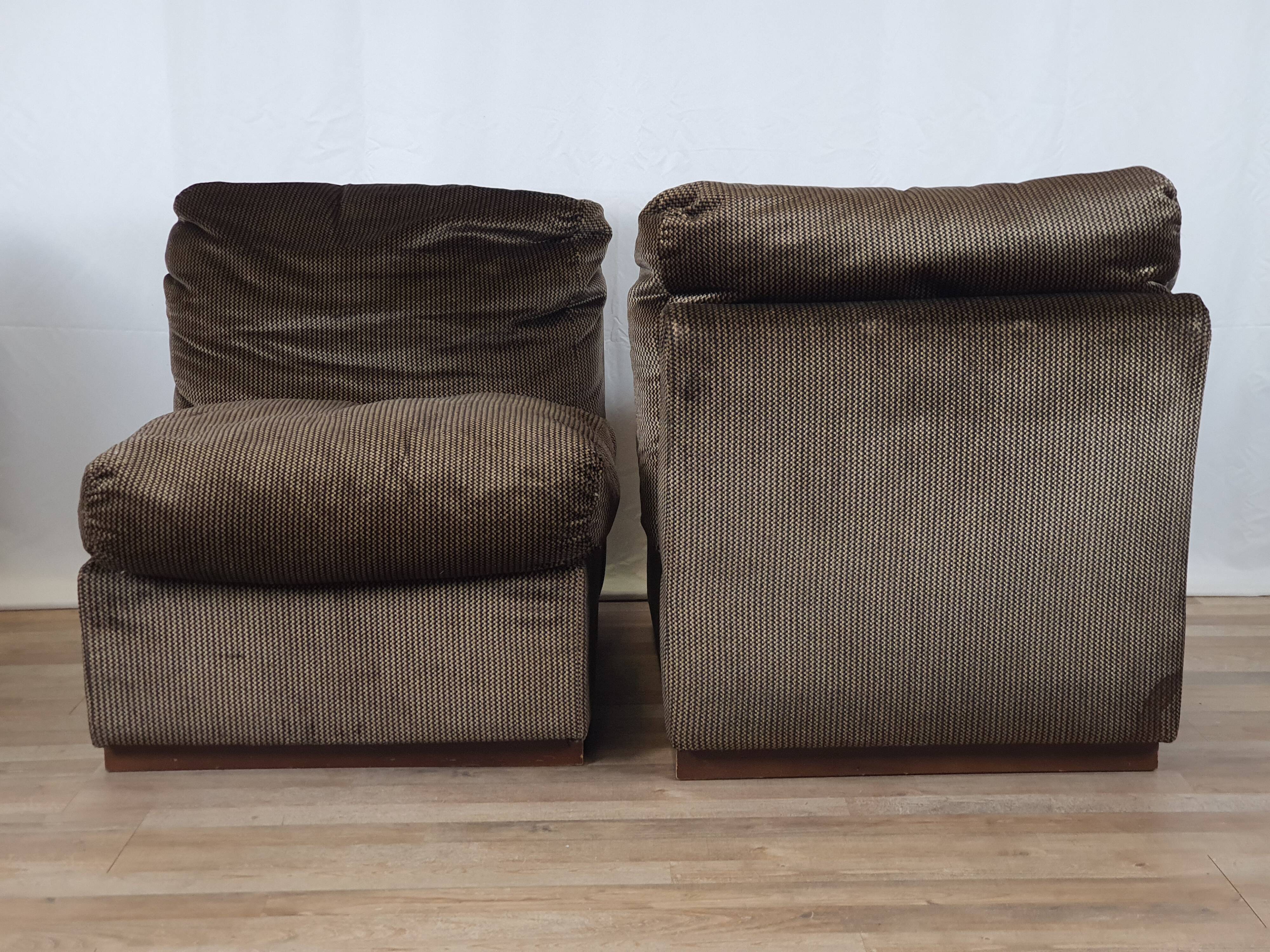 Canapé modulable 5 places en tissu