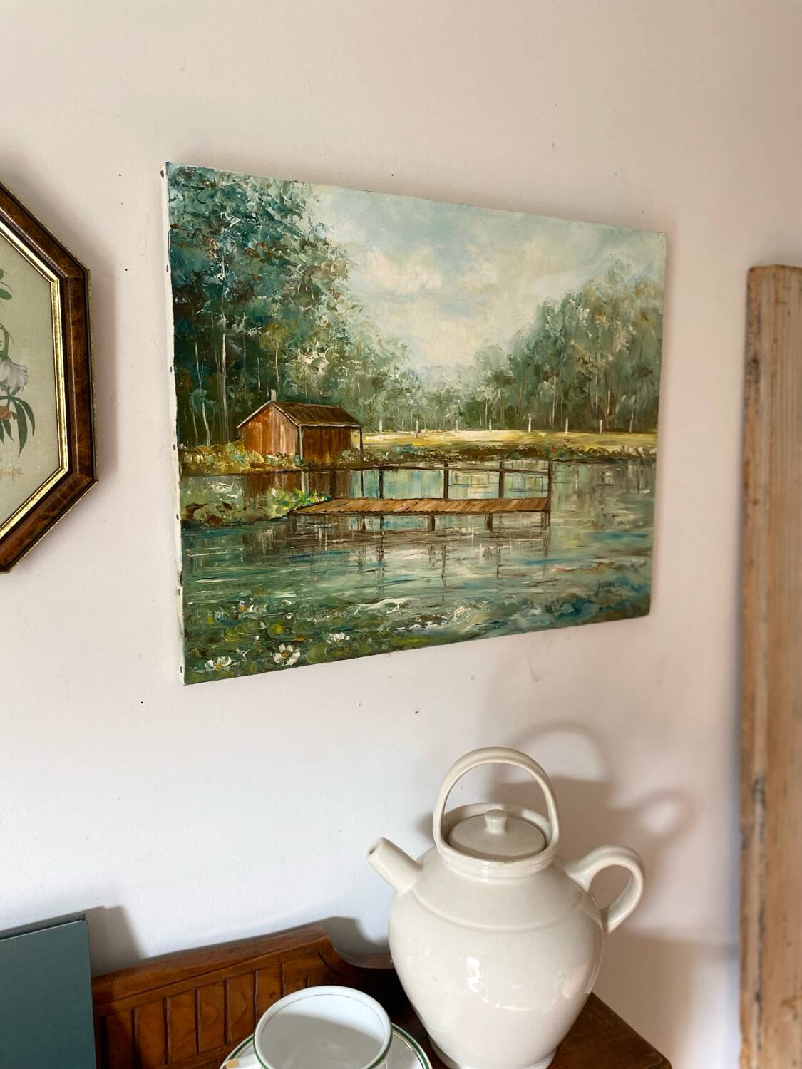 Vintage landscape oil on canvas