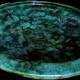 Emerald green ceramic presentation plate Pissareff