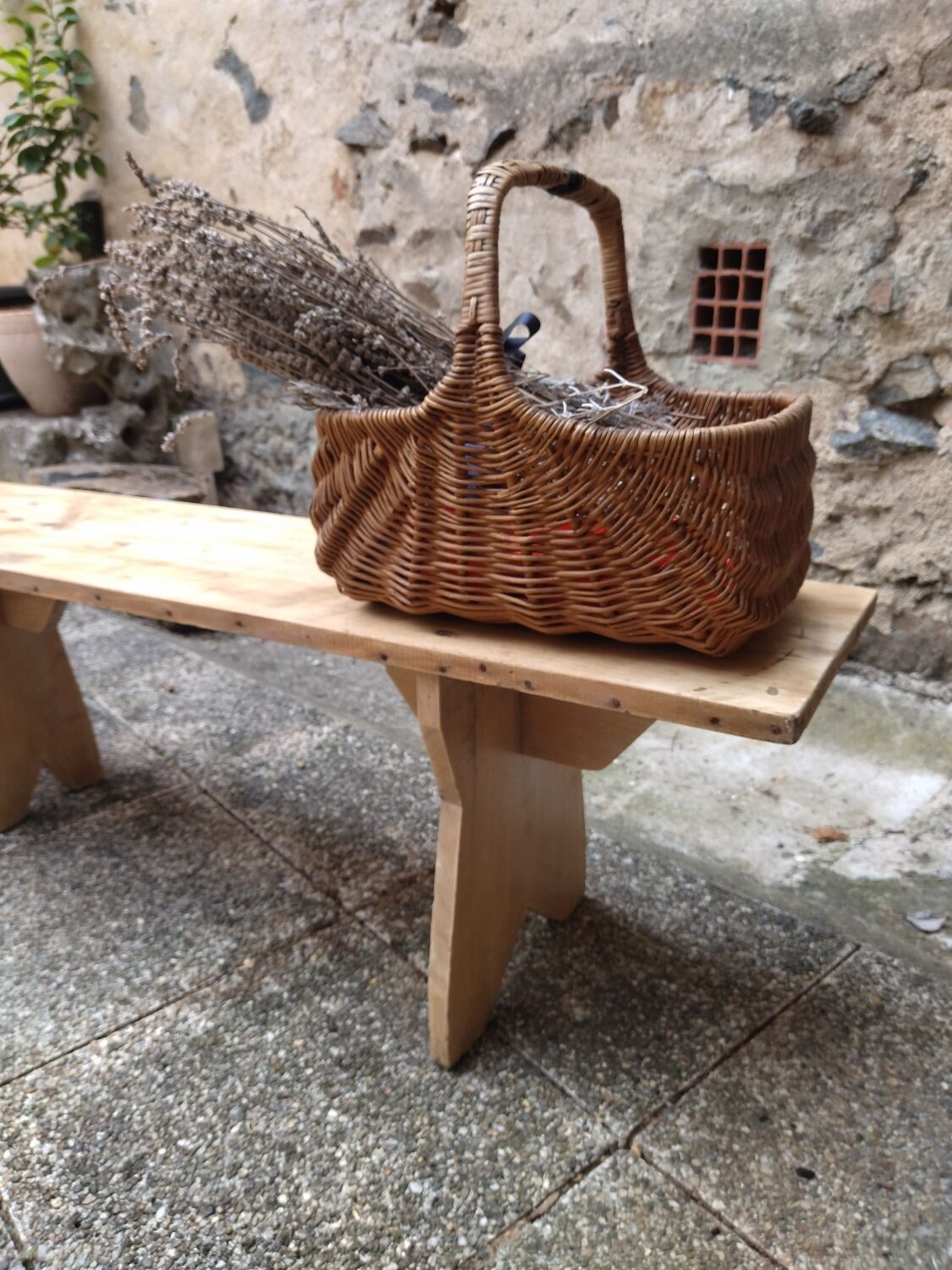 Beech farm bench