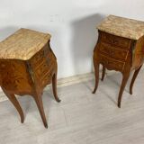 Pair of marble bedside tables