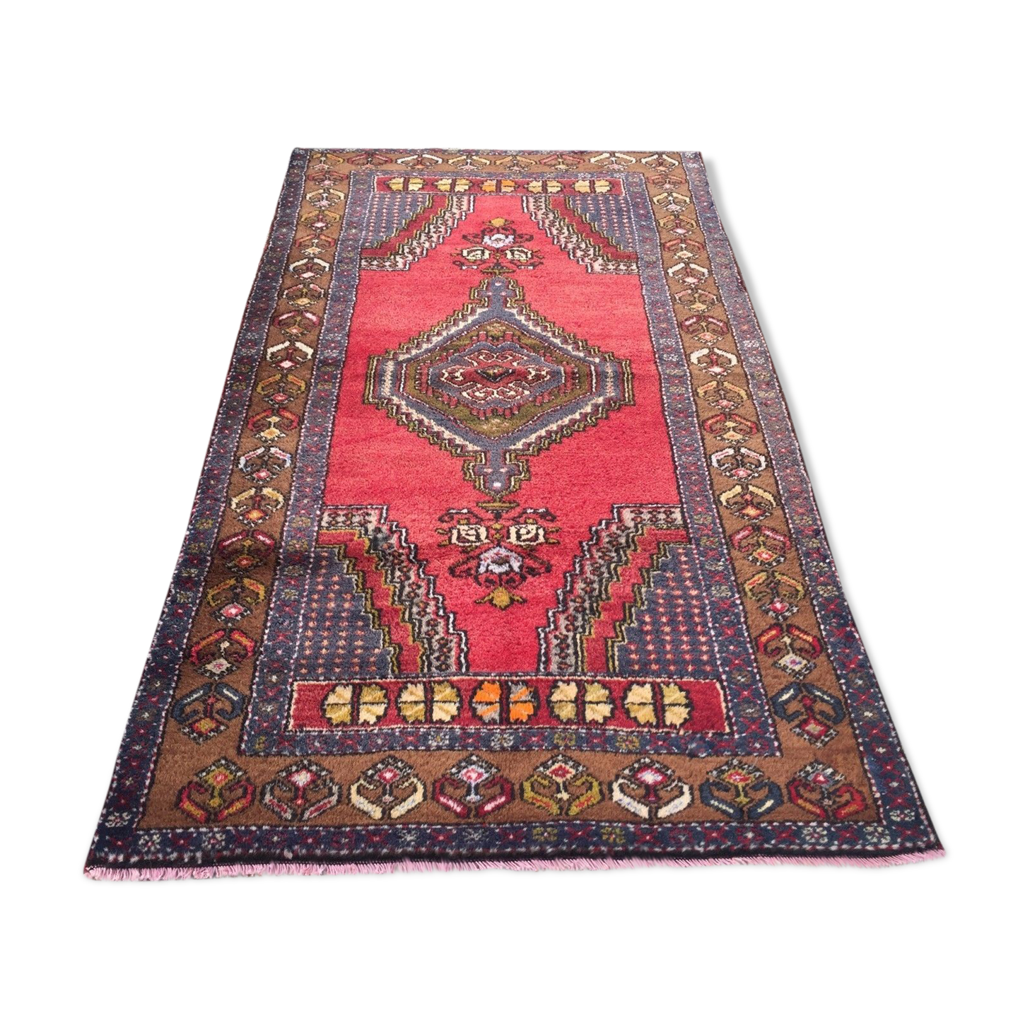 Turkish Prayer Rug vegetable dye 195x112cm