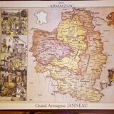 old map armagnac janneau