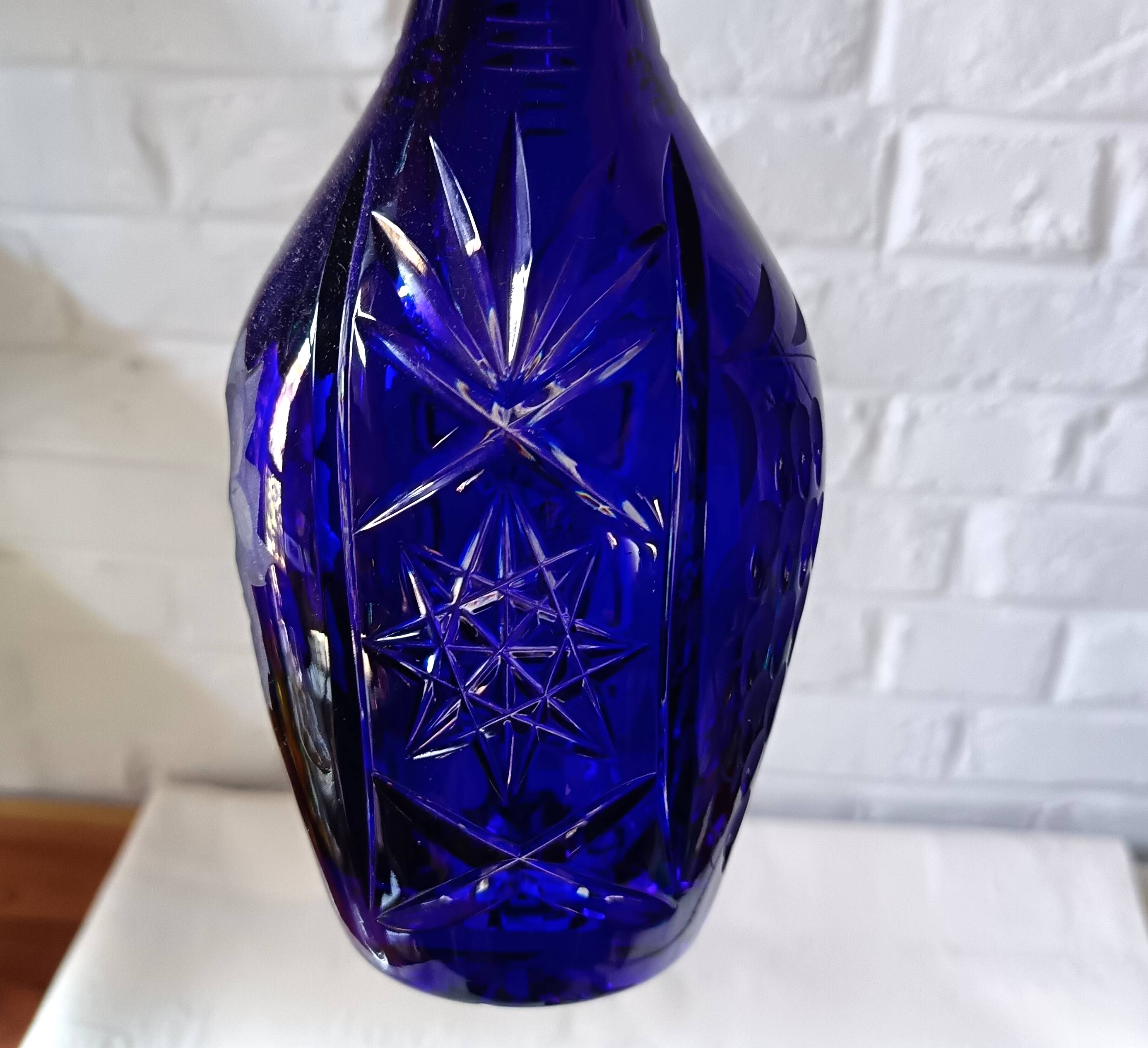 Vintage carafe, clear crystal 24% lead anna hütte germany