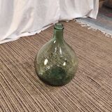 Dame jeanne ancienne verre fumé vert