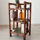 Vintage stand shelf in bamboo and rattan