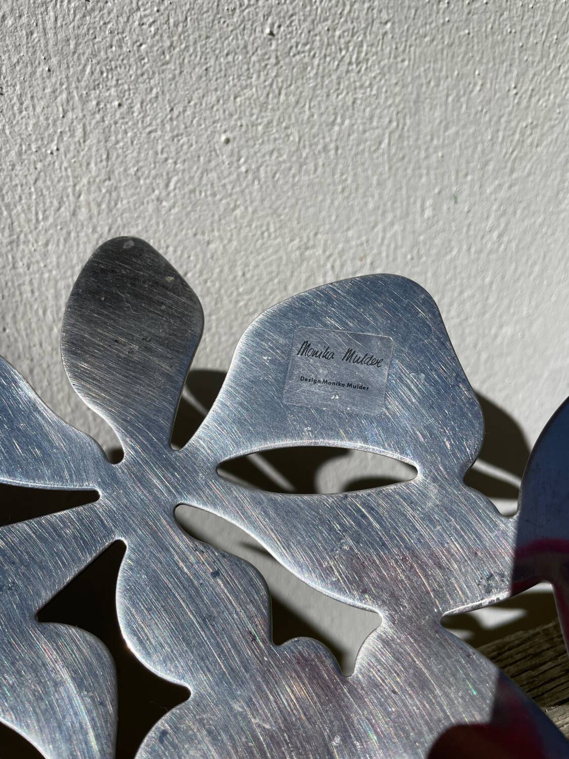 Coupe à fruits en inox chromé signée Monika Mulder