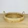 Vintage rattan serving tray, 1960s