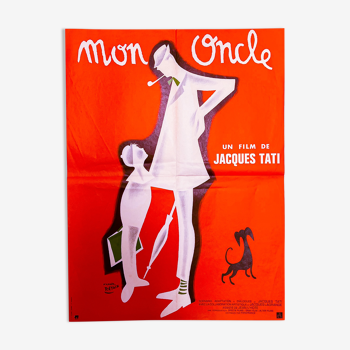 Vintage authentic cinema poster 1958 "Mon Oncle"