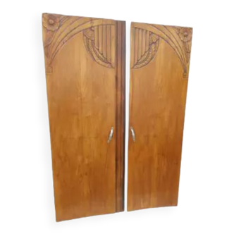 Paire de portes d'armoire art deco