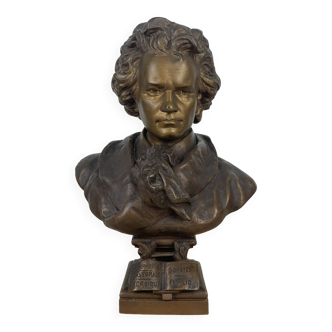 Buste Beethoven régule d'après Gaston Leroux