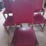 6 vintage oak chairs