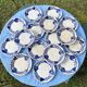Assiettes plates Lunéville fleurs bleues