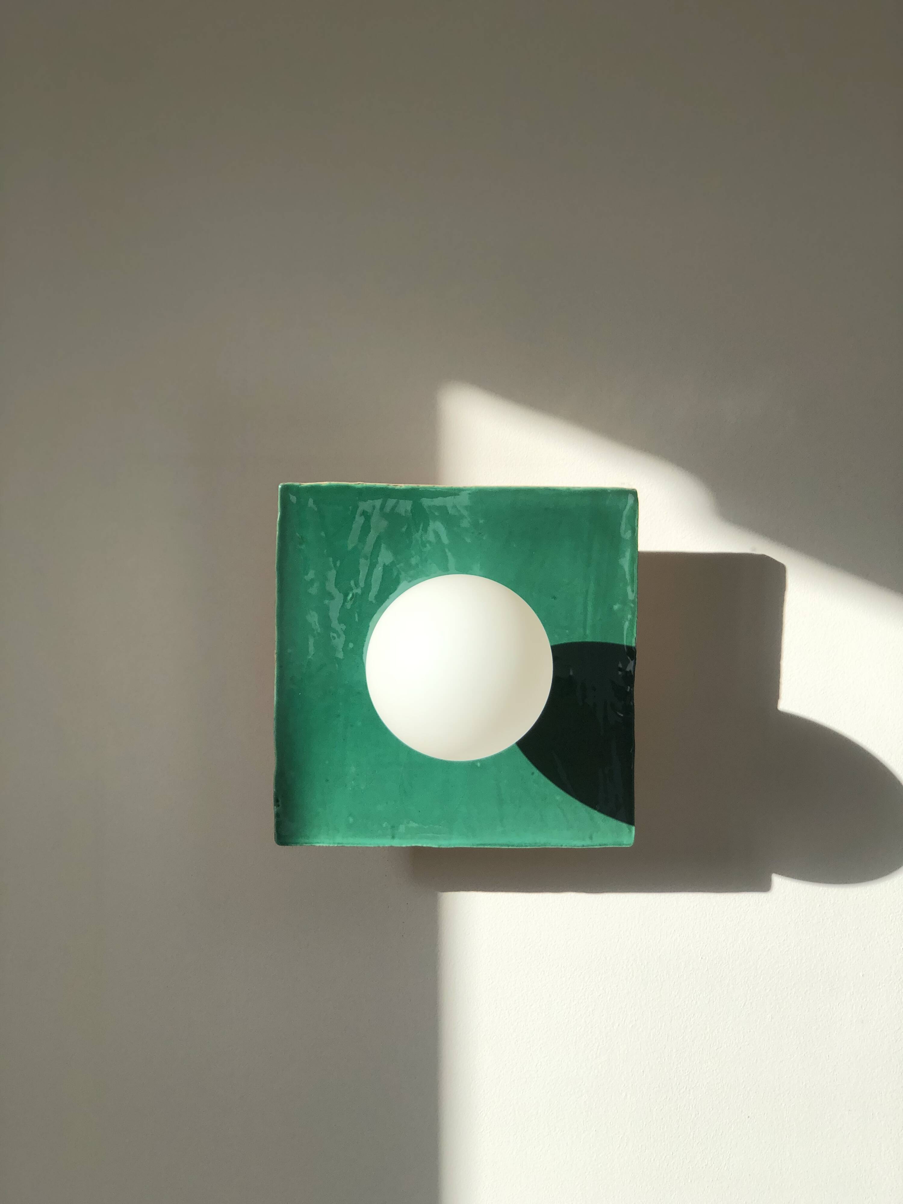 Globe Tile Wall Light (Green) - Coco Square