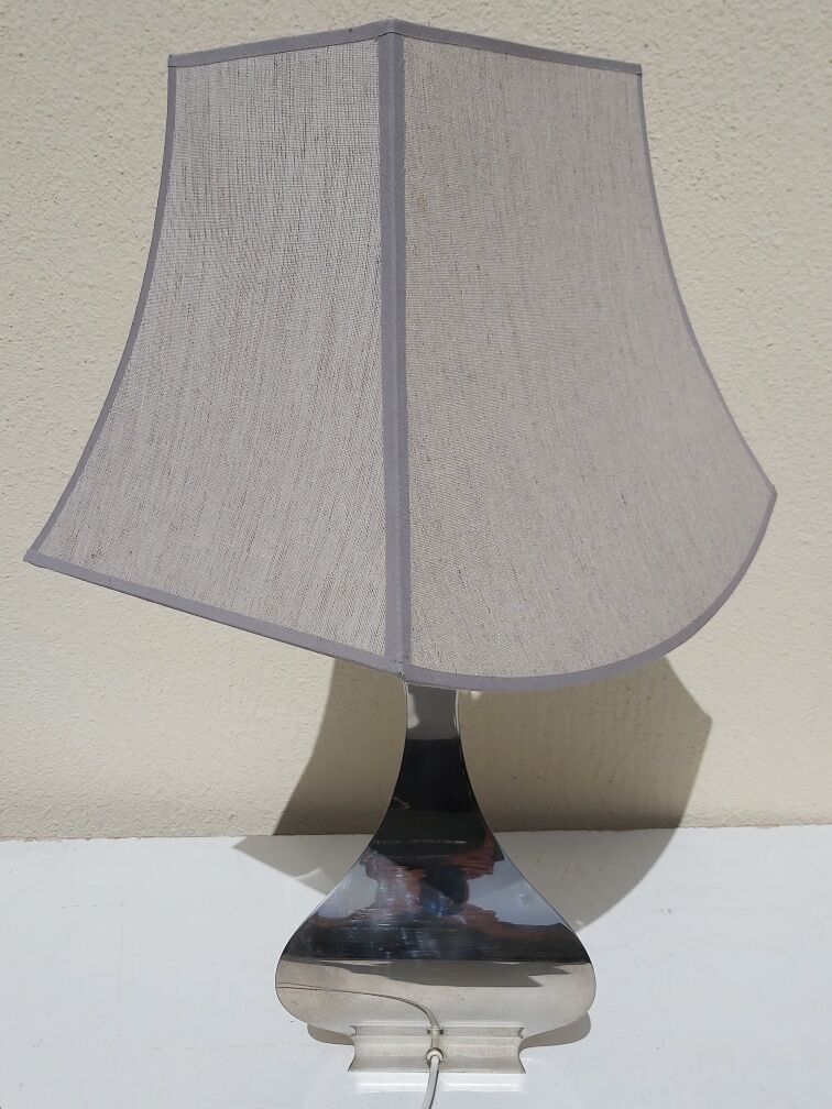70s stainless steel lamp design