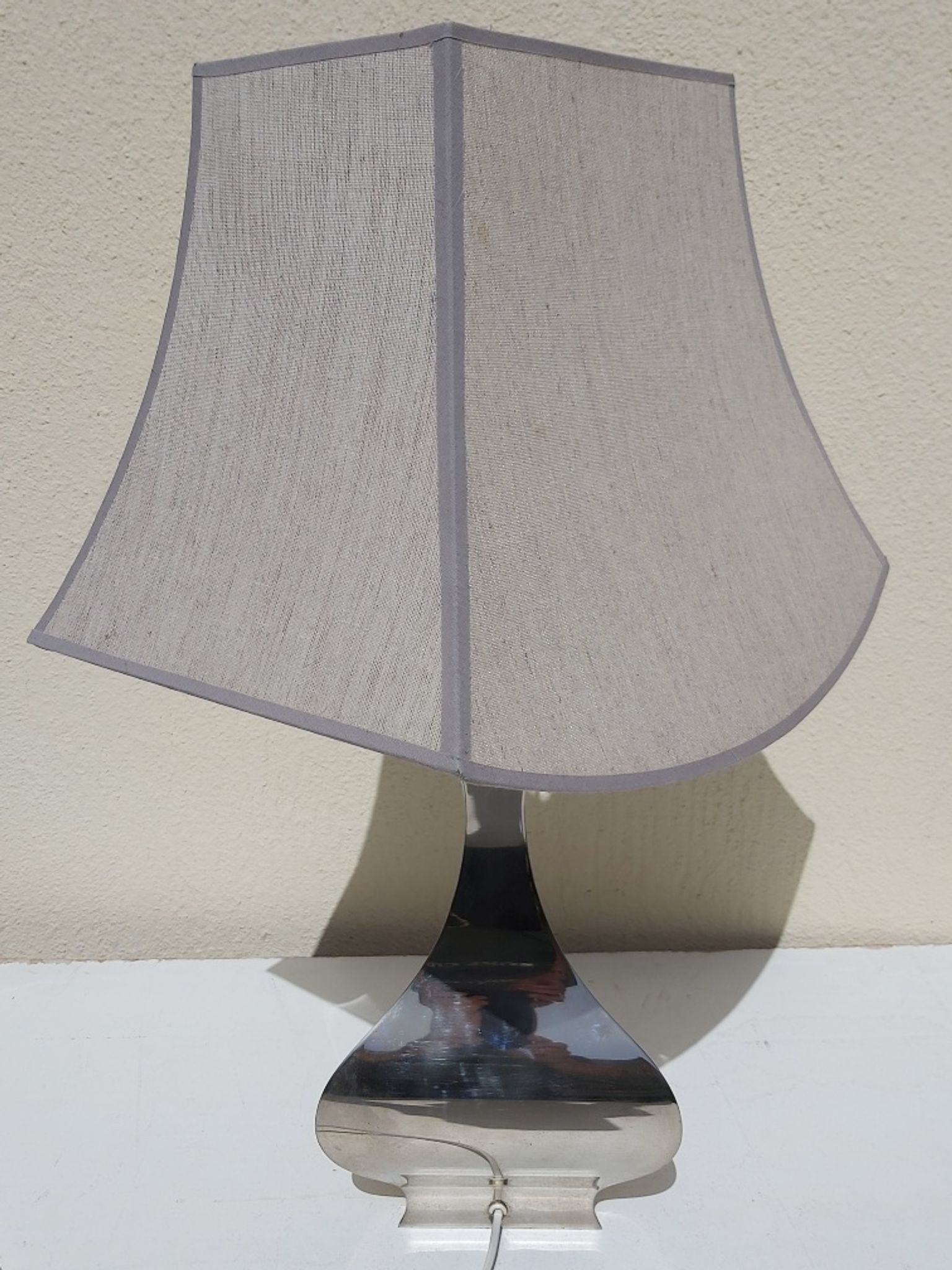 70s stainless steel lamp design
