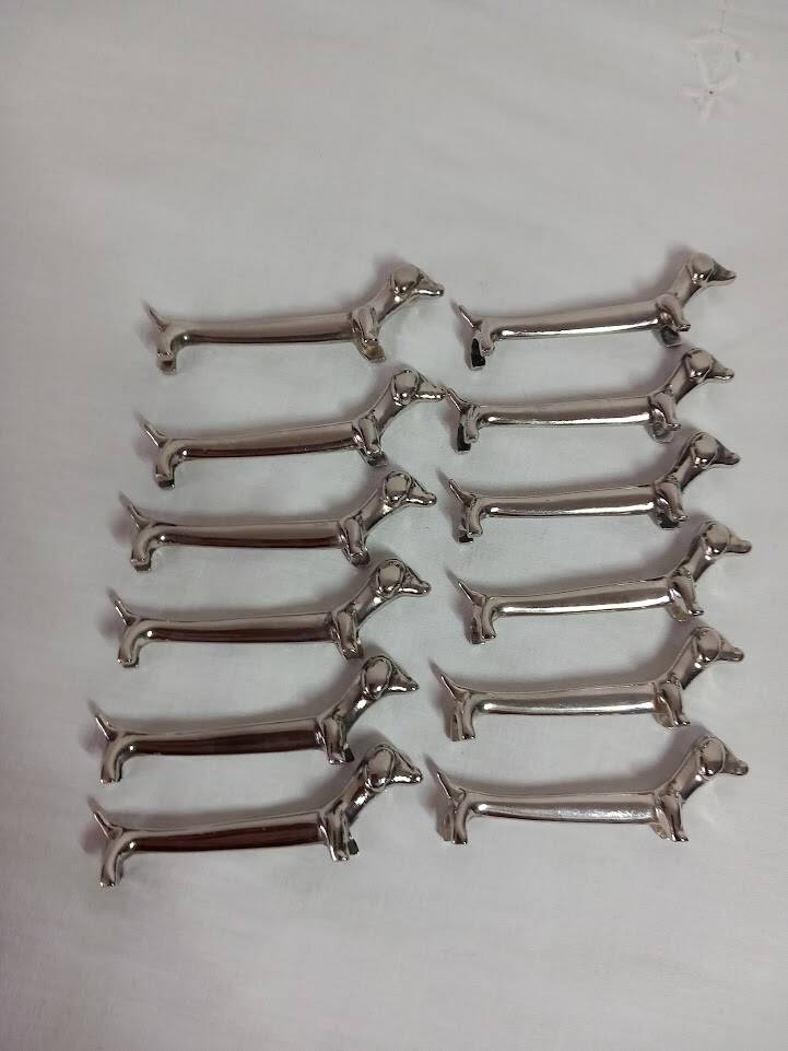 Silver metal knife holder