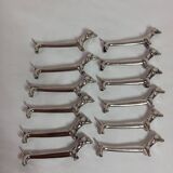 Silver metal knife holder