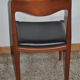 Lot of 6 scandinavian chairs in teak and skai 60