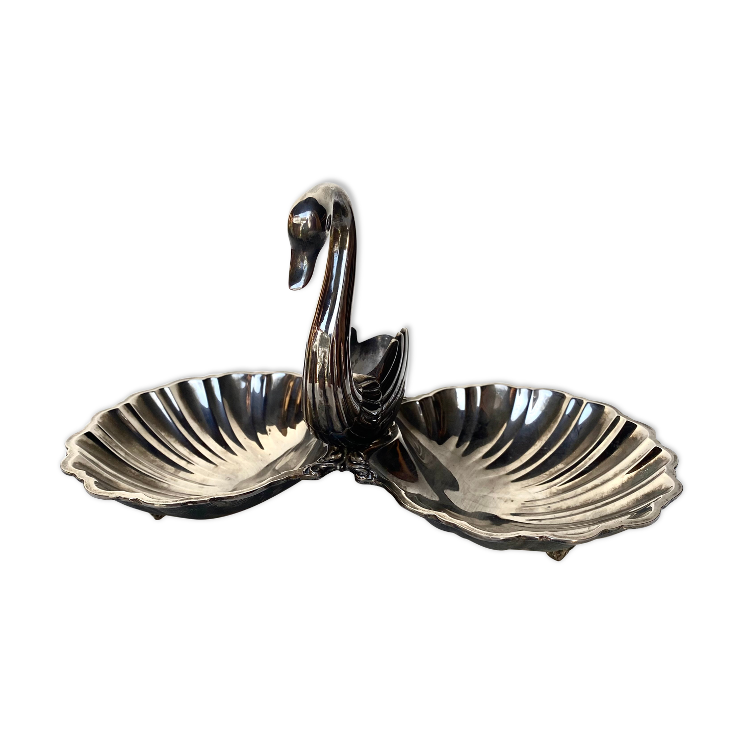 Empty dish vintage swan pocket