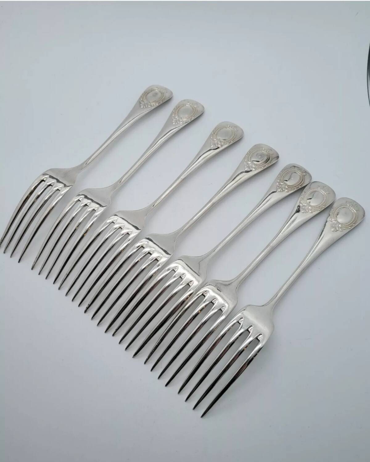 Alfenide Silver Plated Table Forks Set of 7