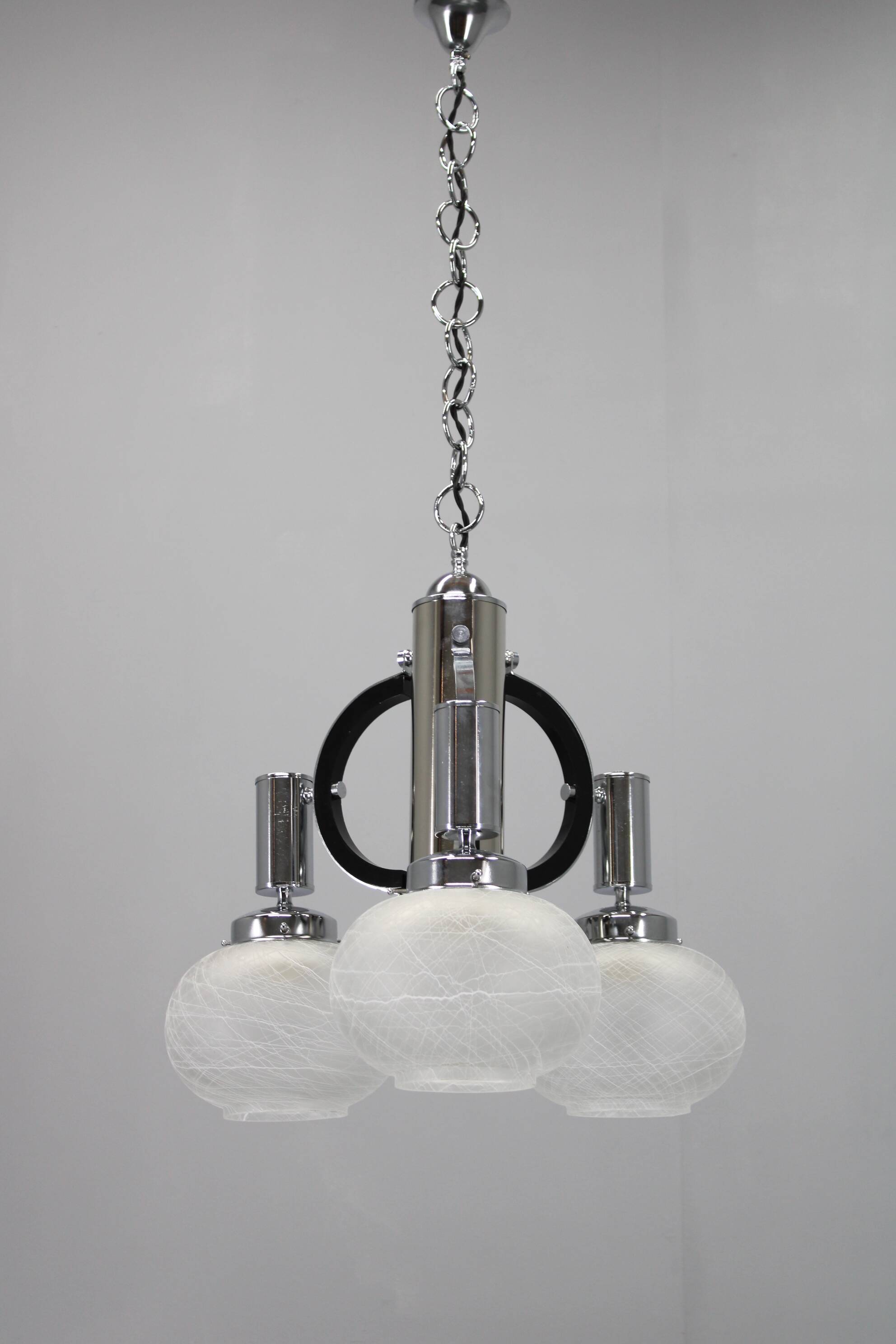 1970s Italian Chandelier , Restored