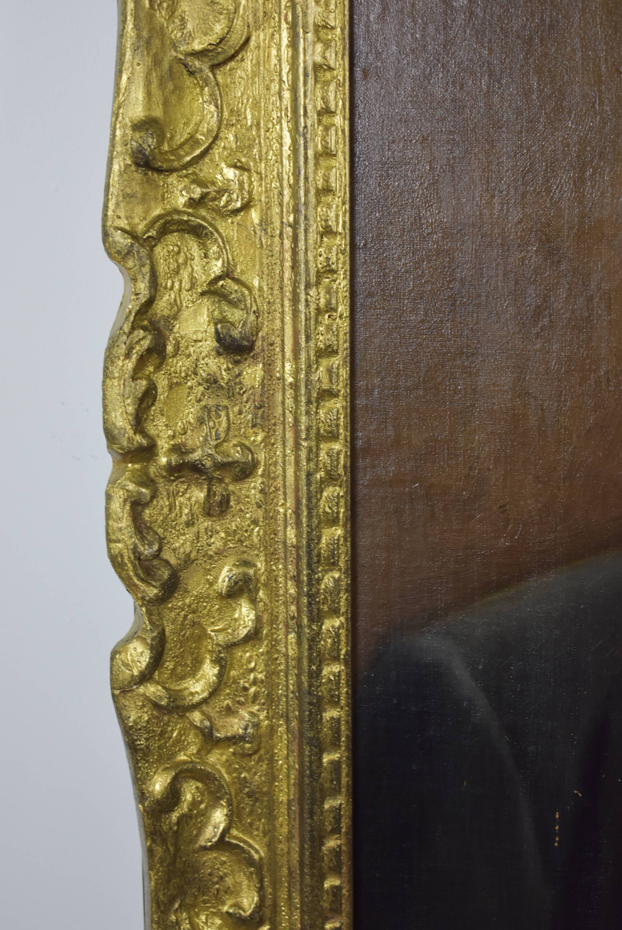 Tableau ancien vieil homme au chapeau