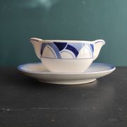 French vintage sauce boat, Digoin Sarreguemines