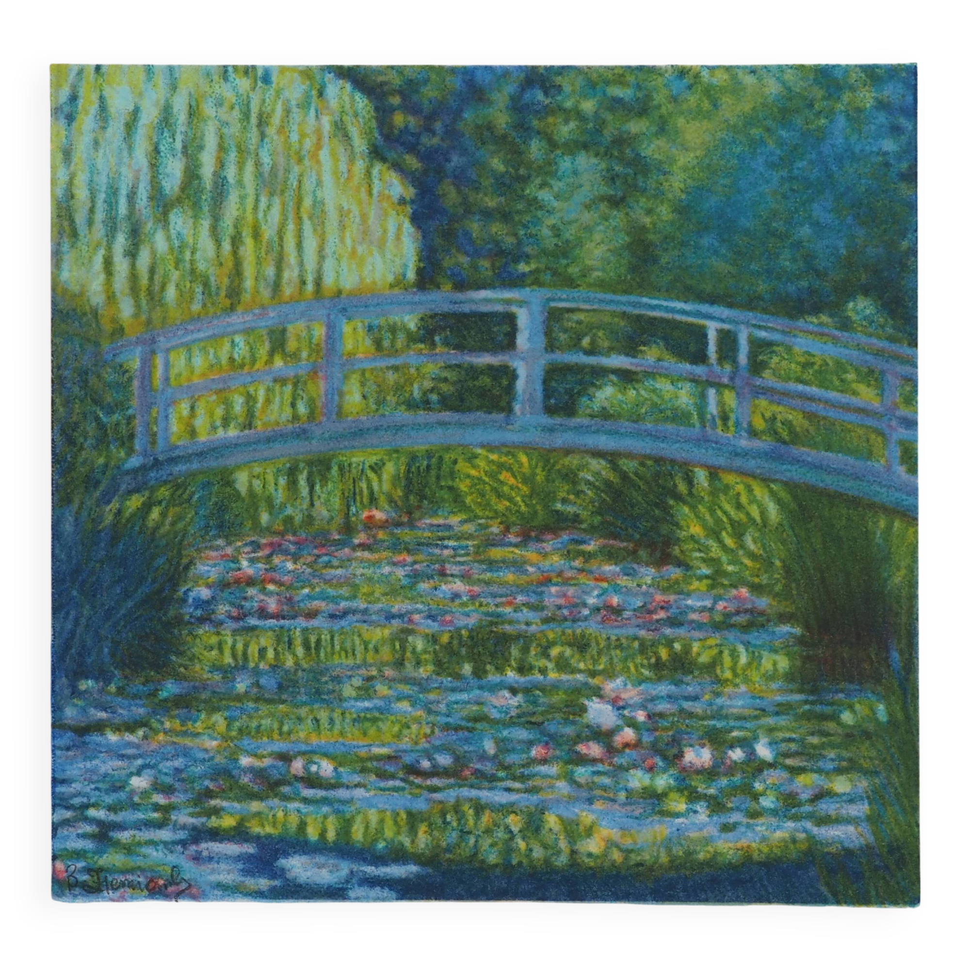 Claude Monet: Giverny, the pond with water lilies, signed lithograph.