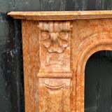 Louis XV Style Fireplace In Red Verona Marble Circa 1880