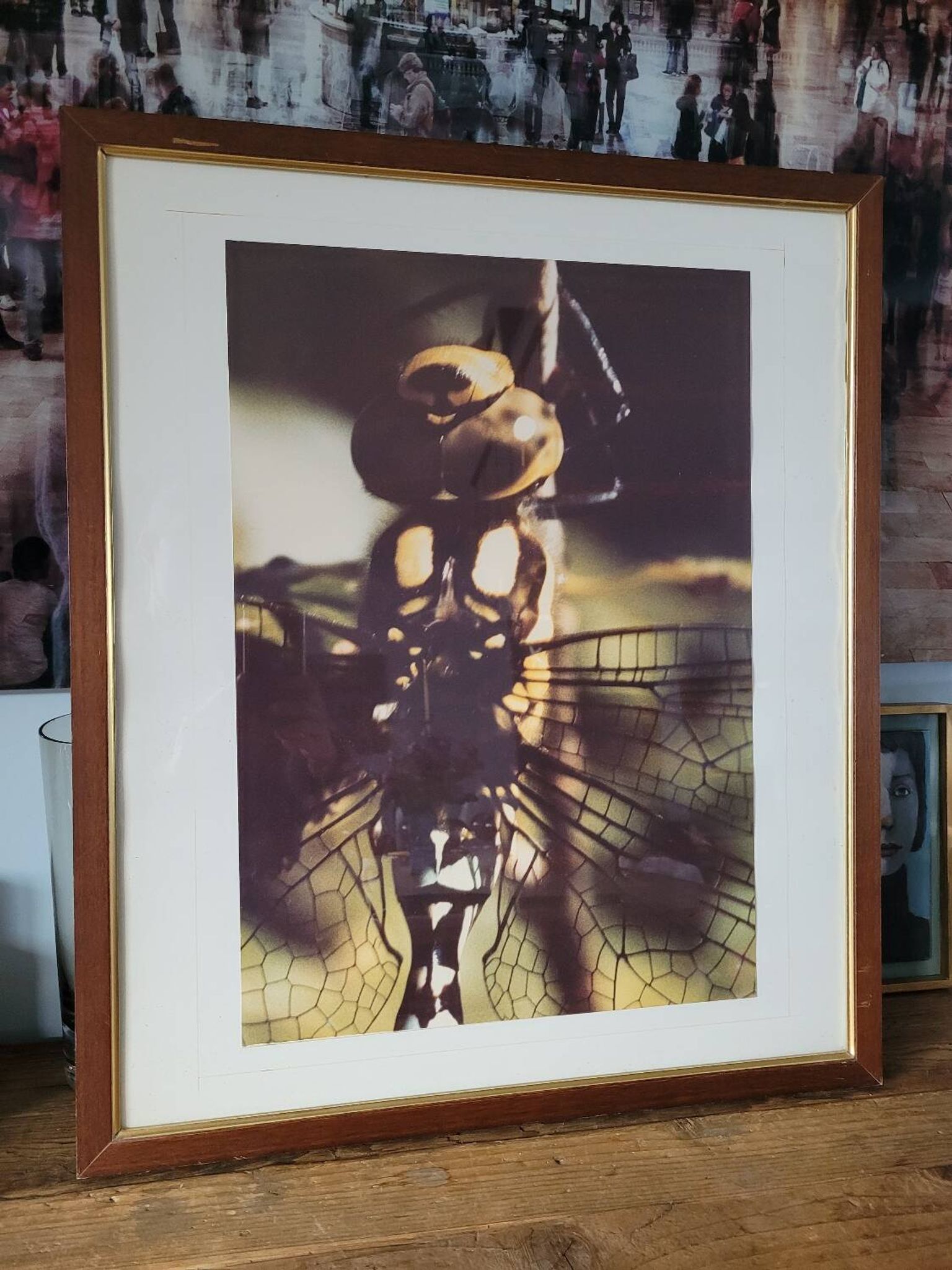 Dragonfly vintage photo painting