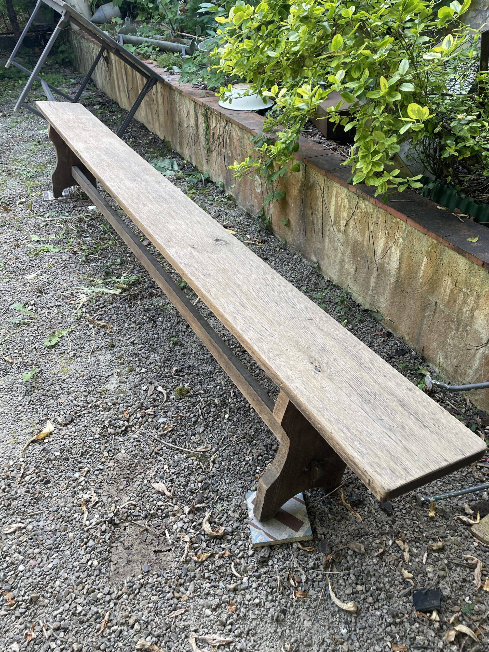 Banc en chêne massif 3m de longueur