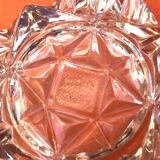 Années 1970 Cendrier Verre transparent taillé et ciselé