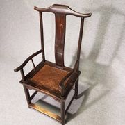 6 Vintage Oriental Asian Chinese Brown Tallback Yokeback Side Chairs. 2 x armchair / 4 x without a