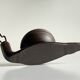 Brutalist vintage snail shape candle holder