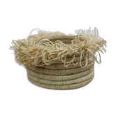 Panier frangé en raphia