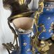 Garniture de cheminée Napoléon III en faïence Villeroy & Boch Mettlach