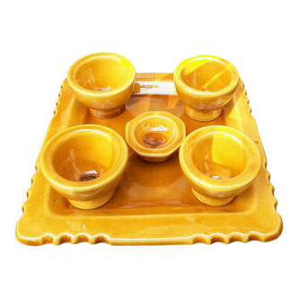 Yvon Roy ceramic egg cup service